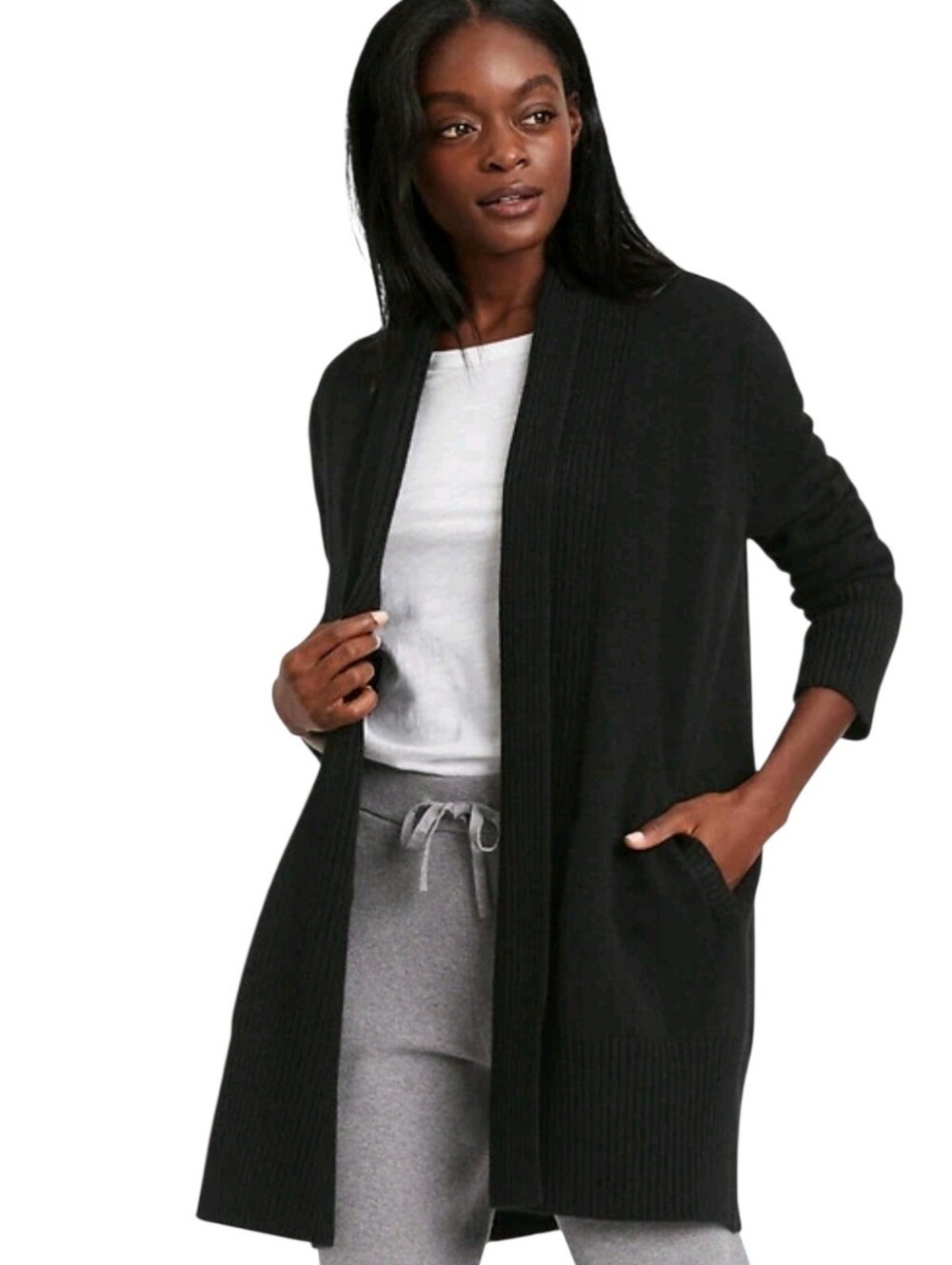 Banana Republic Black‎ Open Cardigan Sweater Size Small